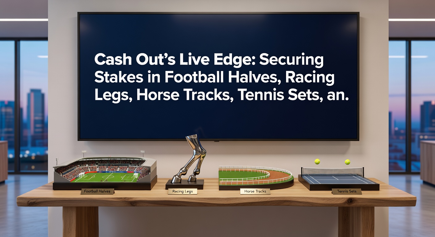Close-up of a cash out interface during a live horse racing leg, displaying fluctuating payout options amid a pack of galloping thoroughbreds