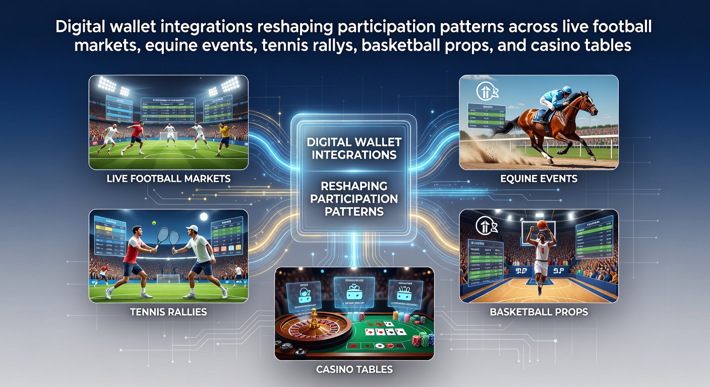 Digital wallet interface showing live betting options for football, tennis, and casino games on a mobile screen