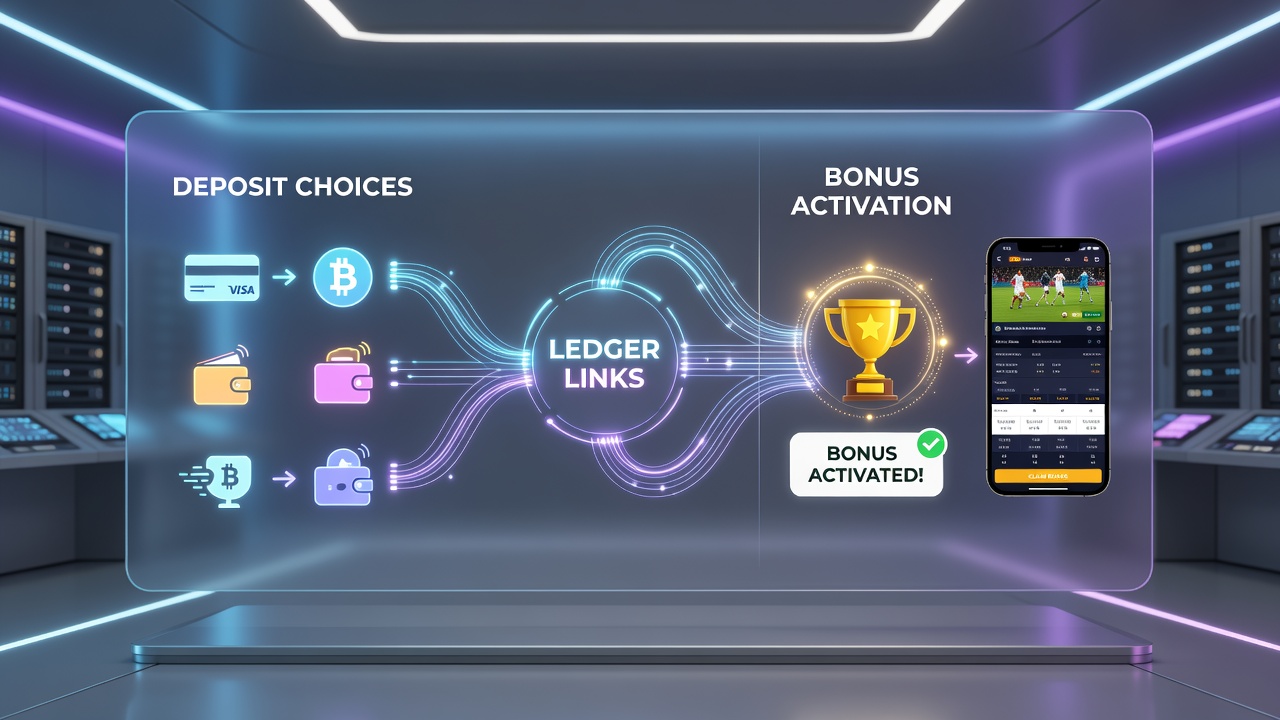 Close-up of ledger transaction logs linking deposits to bonus credits on a mobile betting dashboard