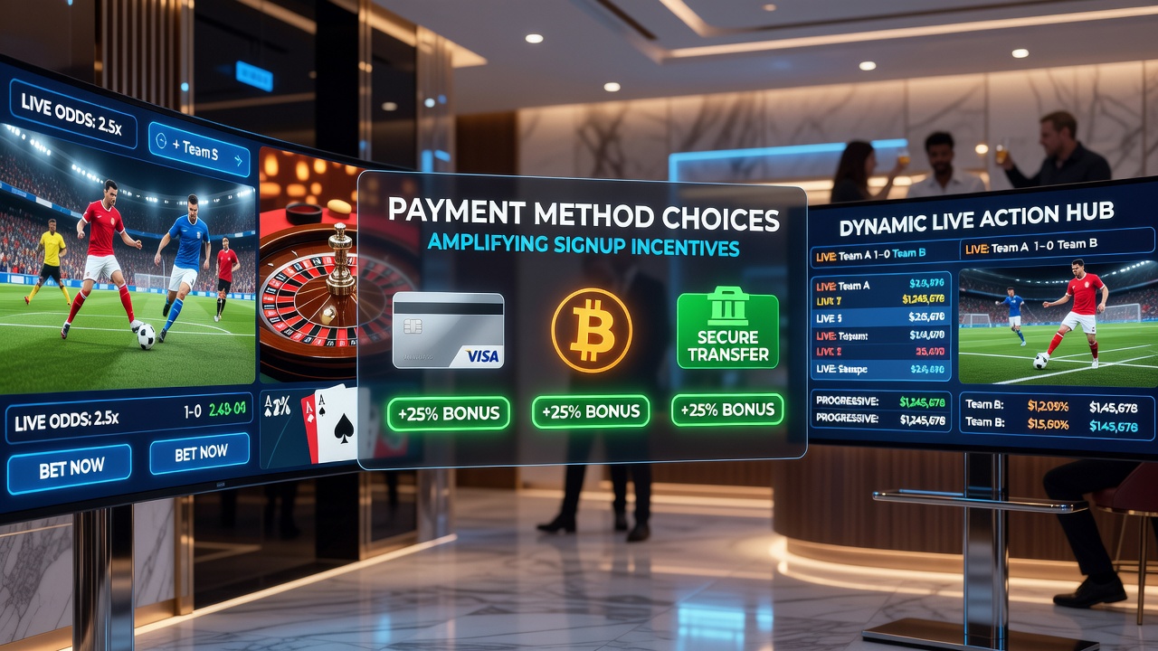 Casino live dealer table and slot interface demonstrating instant deposit confirmation for signup rewards