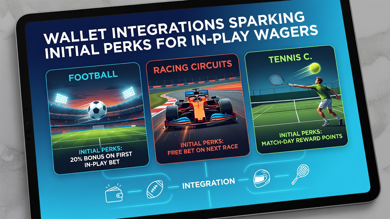 Visual representation of wallet-enabled bonus activations during live tennis and casino gaming sessions